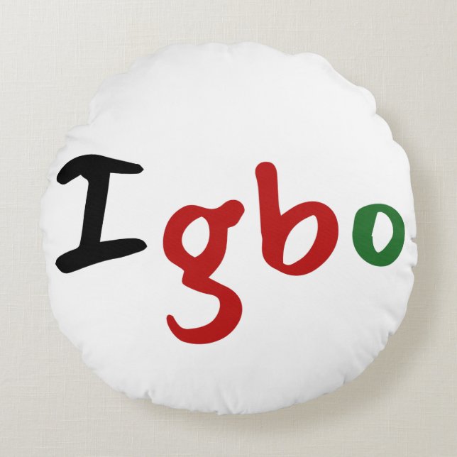 Coussins Ronds Igbo Panafricain (Devant)