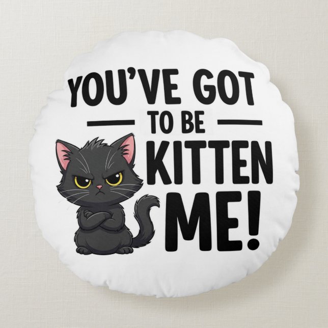 Coussins Ronds Il faut être Kitten Me (Devant)