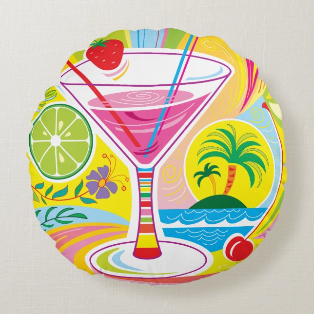 Coussins Ronds Île de cocktail (Devant)