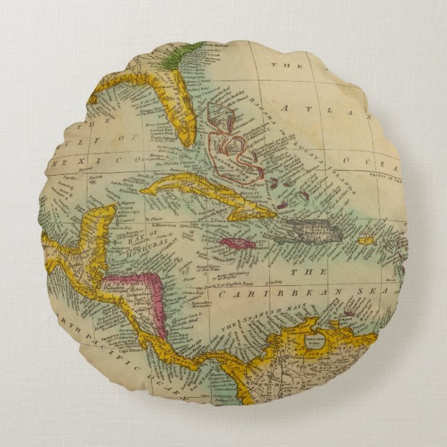 Coussins Ronds Îles occidentales de l'Inde (Devant)