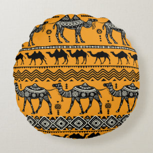 Coussins Ronds Illustration De Camels Design Motif sans joint.