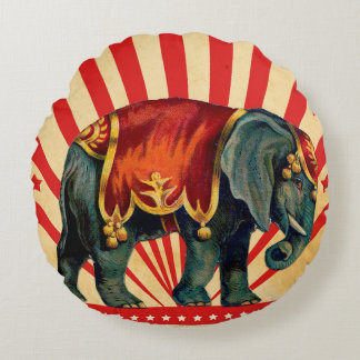 Coussins Ronds Illustration de cirque vintage Art Antique
