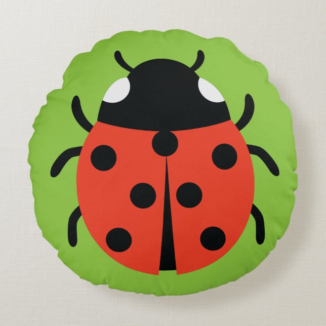 Coussins Ronds Illustration de Ladybug (Devant)