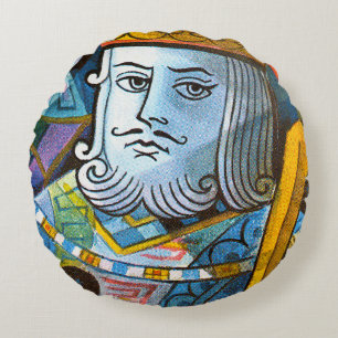 Coussins Ronds Illustration du stock King Holding Sword