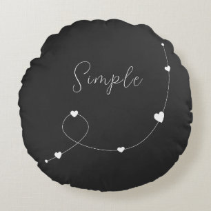 Coussins Ronds Illustration simple avec les coeurs dans un style