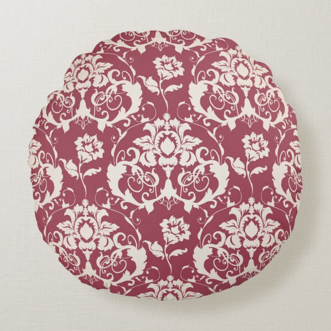 Coussins Ronds Illustration. Texture de luxe. Baroque, couture Da (Devant)