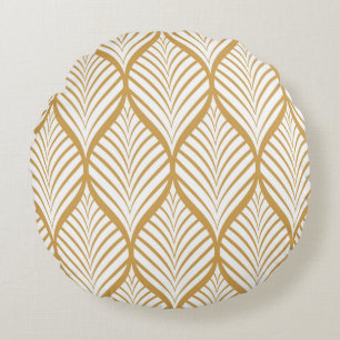 Coussins Ronds illustration vintage des feuilles géométriques san