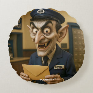 Coussins Ronds Imaginaire Cute Strange Postal Worker