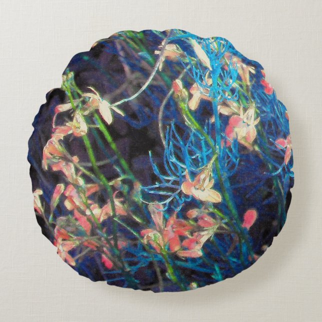 Coussins Ronds Imaginaire floral Abstrait (Devant)