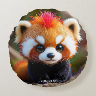 Coussins Ronds Imaginaire mignon Panda Red Hai