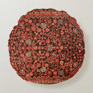 Coussins Ronds Impression de tapis de soie persan