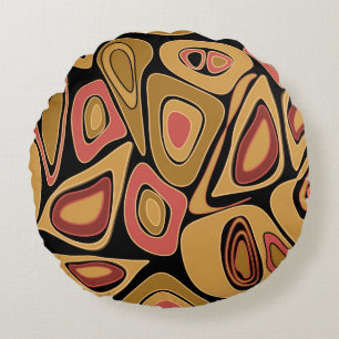 Coussins Ronds Impression motif Abstraite simple et transparente