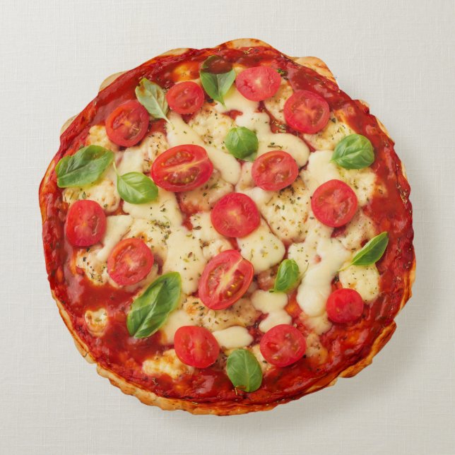 Coussins Ronds Impression Pizza double face (Dos)