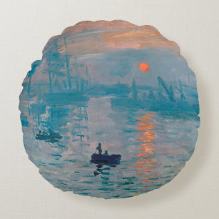 Coussins Ronds Impression Sunrise Claude Monet