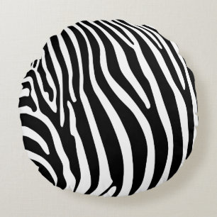 Coussins Ronds Imprimé animalier zèbre