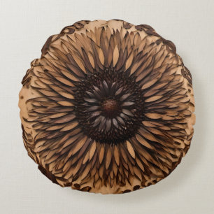 Coussins Ronds Imprimé en bois de fleurs Banksia australienne
