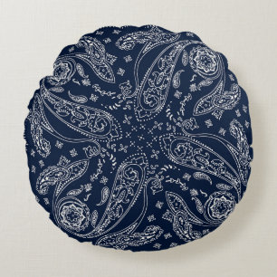Coussins Ronds Imprimé vintage paisley bohème