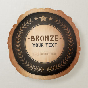 Coussins Ronds IMPRIMER do-it-yourself MÉDAILLE Champion de bronz