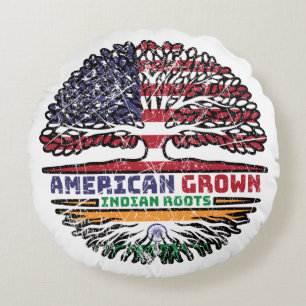 Coussins Ronds Indian India US American États-Unis Tree