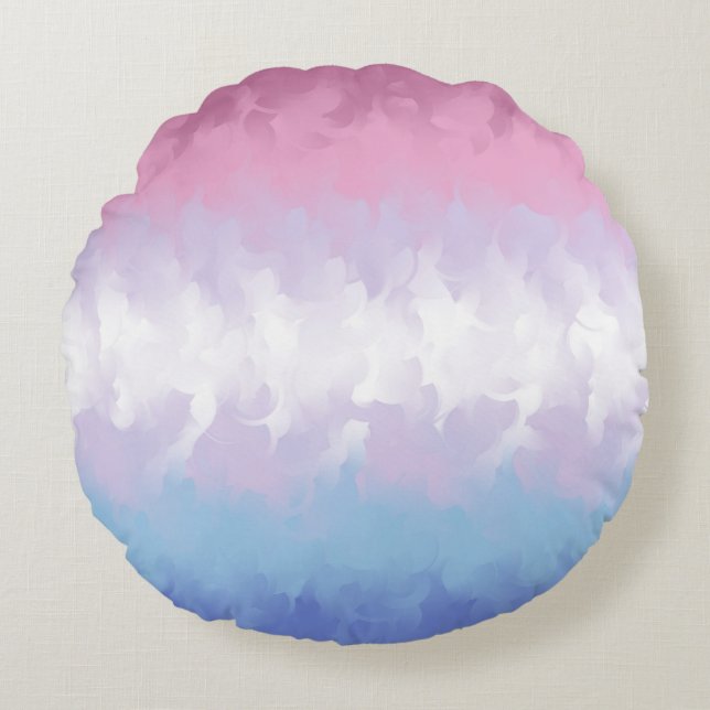 Coussins Ronds Indicateur Abstrait Bigender Pride (Devant)