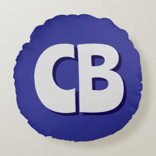 Coussins Ronds Initiales minimalistes Monogrammes professionnels 