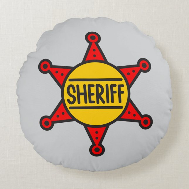 Coussins Ronds Insigne de shérif (Devant)