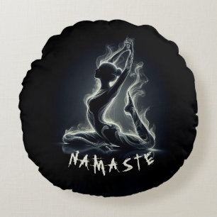 Coussins Ronds Instructeur de Yoga Reiki Pose King Pigeon à une j