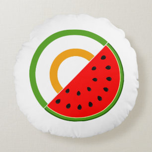 Coussins Ronds IRLANDE AVEC PALESTINE - Watermelon