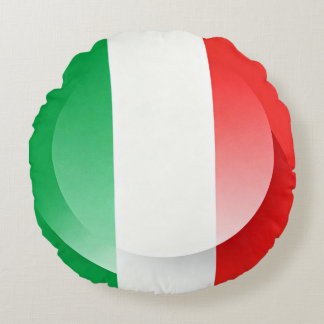 Coussins Ronds Italian Flag Throw Pillow 
