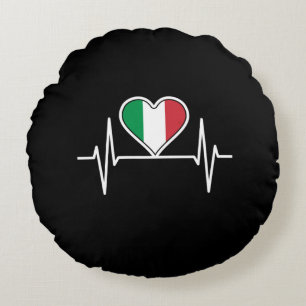 Coussins Ronds Italie - Bouton de coeur