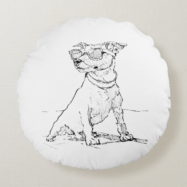 Coussins Ronds Jack Russell Terrier  (Devant)