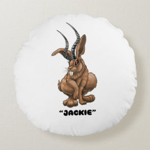 Coussins Ronds Jackalope "Jackie" Cryptid