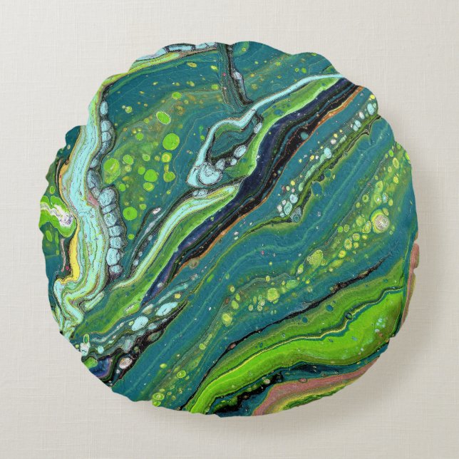 Coussins Ronds Jada 2 Green Strata  (Devant)