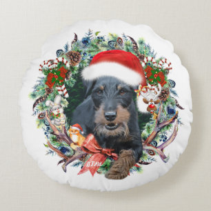 Coussins Ronds Jagdterrier, Joyeux Noël