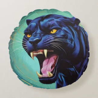 Coussins Ronds Jaguar - Panthère noire