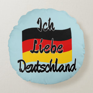 Coussins Ronds J'aime l'Allemagne