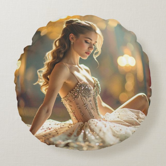 COUSSINS RONDS J'AIME LE BALLET - BALLET & DANSE (Devant)