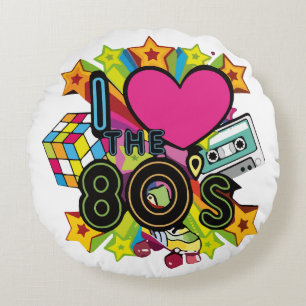 Coussins Ronds j'aime les années 80