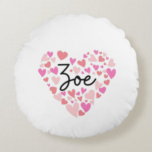 Coussins Ronds J'aime Zoe