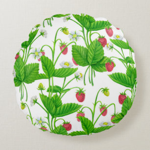 Coussins Ronds Jardin aux fraises