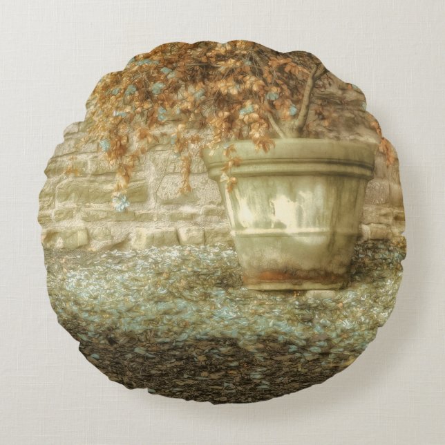 Coussins Ronds Jardin d'automne rustique (Devant)