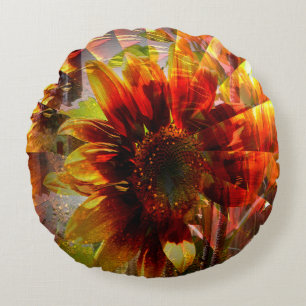 Coussins Ronds Jardin de tournesol.......