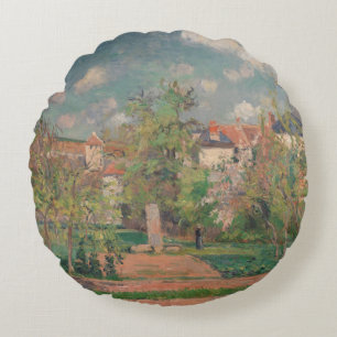 Coussins Ronds Jardin en plein soleil, Camille PIssarro, 1876