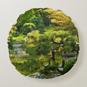 Coussins Ronds Jardin Japonais - Esthétique Traditionnelle