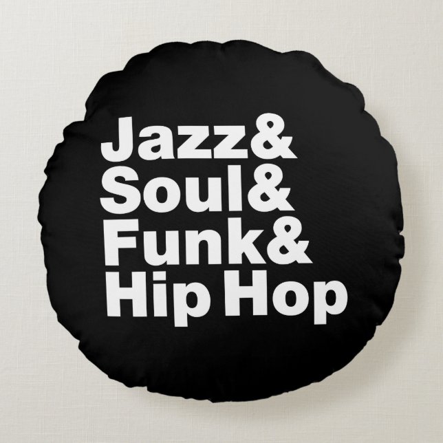 Coussins Ronds Jazz & Soul & Funk & Hip hop (Devant)