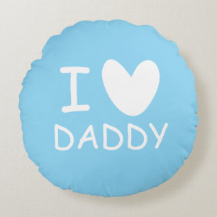 Coussins Ronds Je coeur papa mignon oreiller rond pour la nurseri