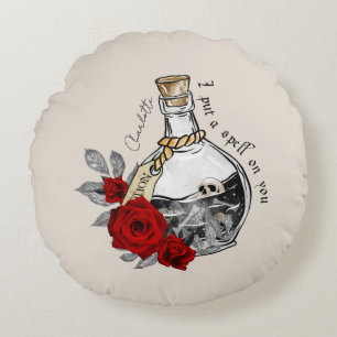 Coussins Ronds Je mets un sort sur vous - Potion d'amour avec des