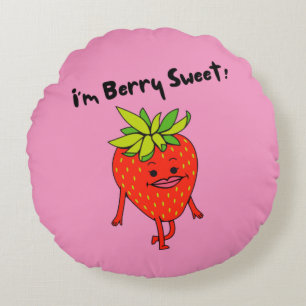 Coussins Ronds Je suis Berry Sweet ! - Amusant jeu de fruits