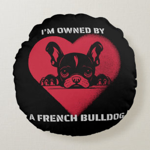 Coussins Ronds Je suis possédé par un Bouledogue Français