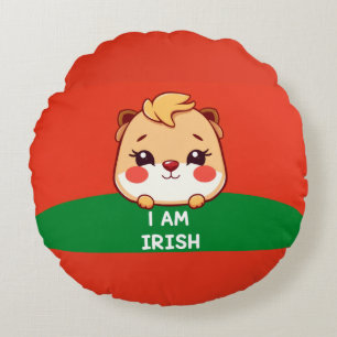 Coussins Ronds Je suis un animal mignon irlandais